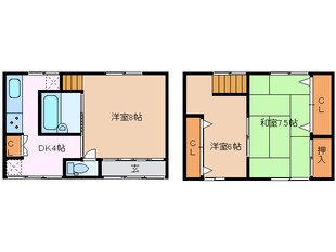 中条様一色貸家の物件間取画像